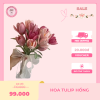 chart móc hoa tulip bằng len
