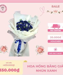 🌿 Hoa hồng bằng giấy nhún xanh – Biểu tượng của hy vọng và sự bình yên