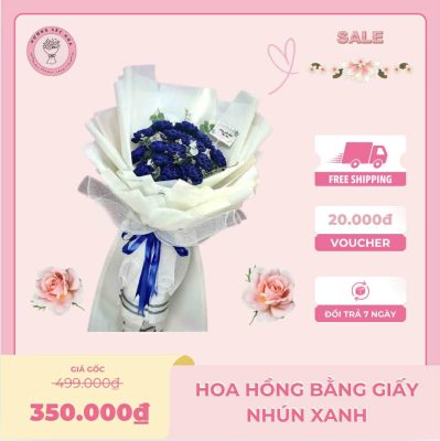 Cách làm hoa hồng bằng giấy nhún