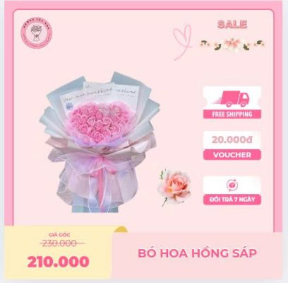 hoa sáp 1 bông có túi 