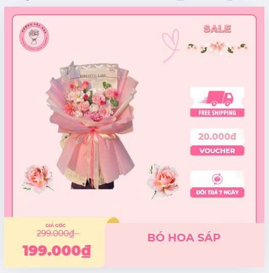 giỏ hoa sáp nhỏ