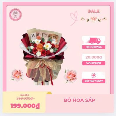 giỏ hoa sáp nhỏ 