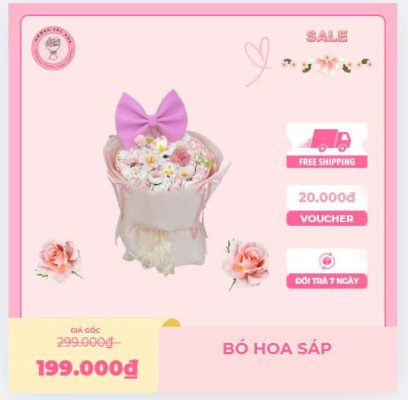 giỏ hoa sáp nhỏ 